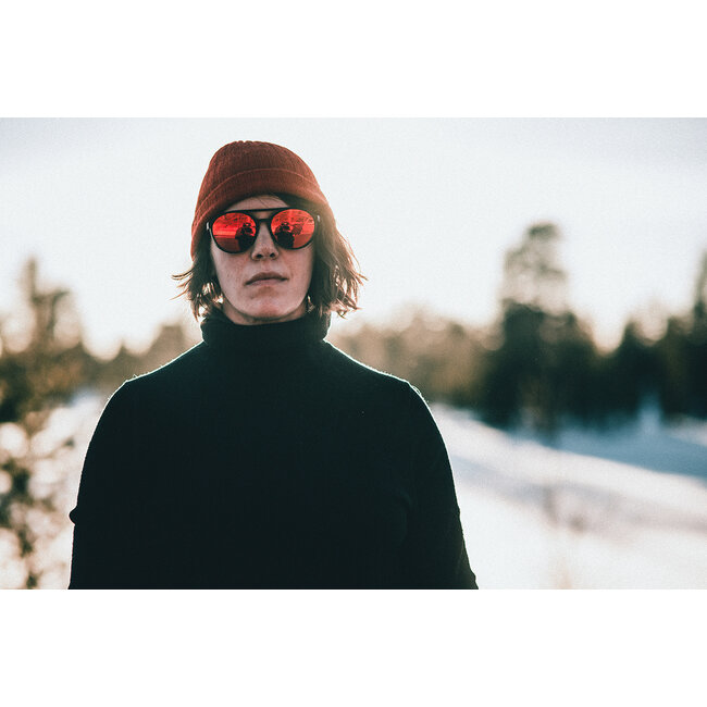 Rickard Sunglasses – Matte Black / Red Mirror – Polarized