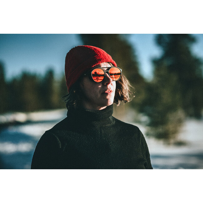 Rickard Sunglasses – Matte Black / Red Mirror – Polarized
