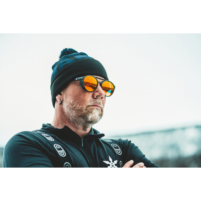 Rickard Sunglasses – Matte Black / Red Mirror – Polarized