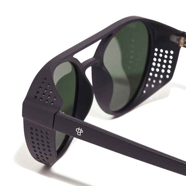 Rickard Sunglasses – Matte Black / Green – Polarized