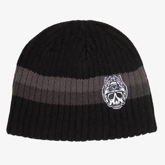1910 Broken Straight Beanie - Black