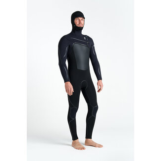 C-Skins Wired+ NuWave FZ  Hooded 6/5 - Black