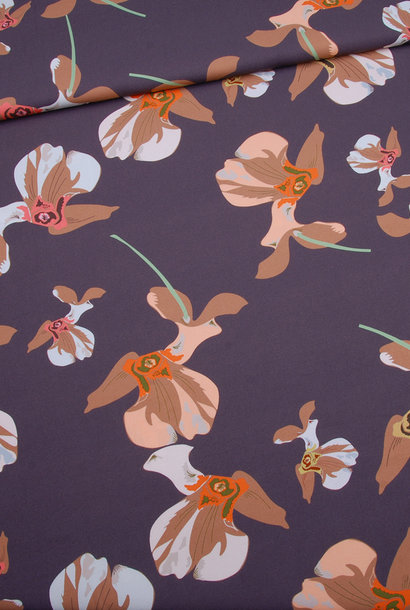 Viscose twill - Wilde Orchidee