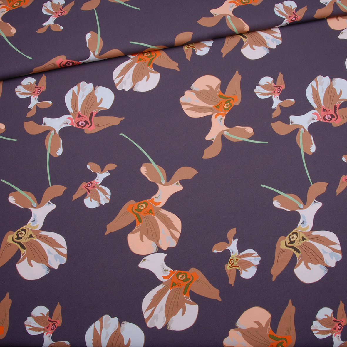 Viscose twill - Wilde Orchidee-1