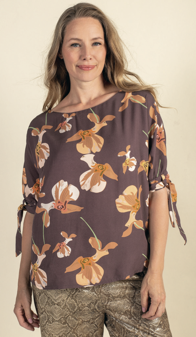 Viscose twill - Wilde Orchidee-3