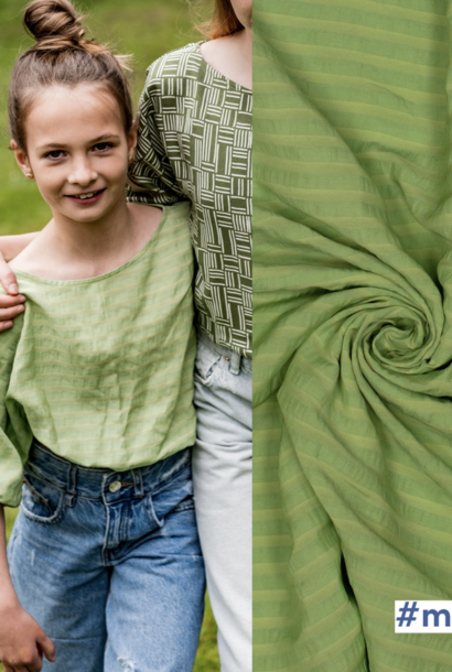 Li/Viscose (FM310210) - Marisol - Green Stripes