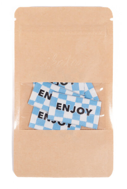 Sew-on label - Enjoy (5st.)