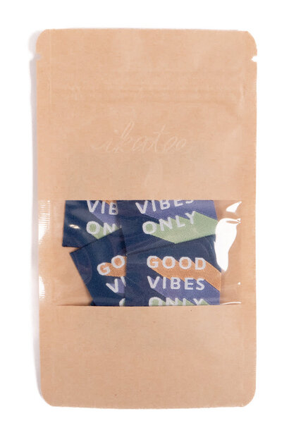 Sew-on label - Good Vibes Only (5st.)