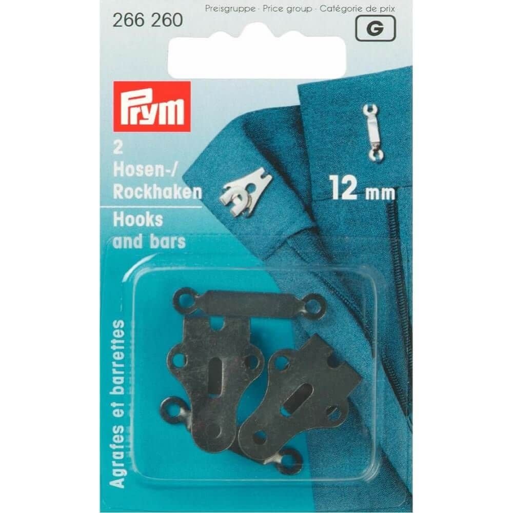 Broek- en rokhaken - 12mm - Zwart (2st)-1