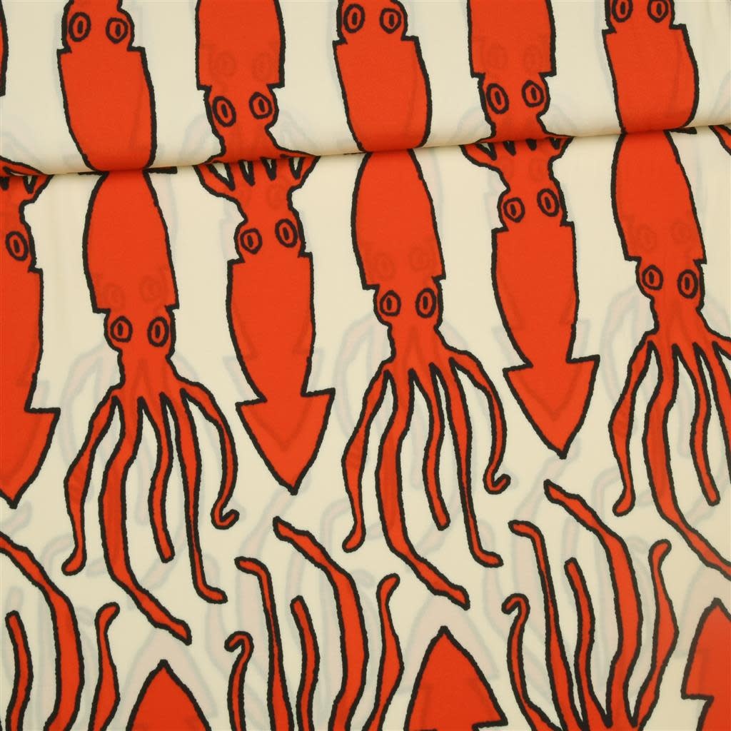 Crêpe Viscose - Squids-1