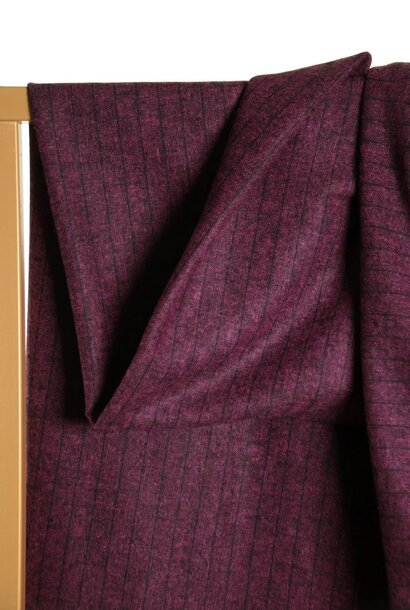 Wool blend - Fuchsia pin stripe