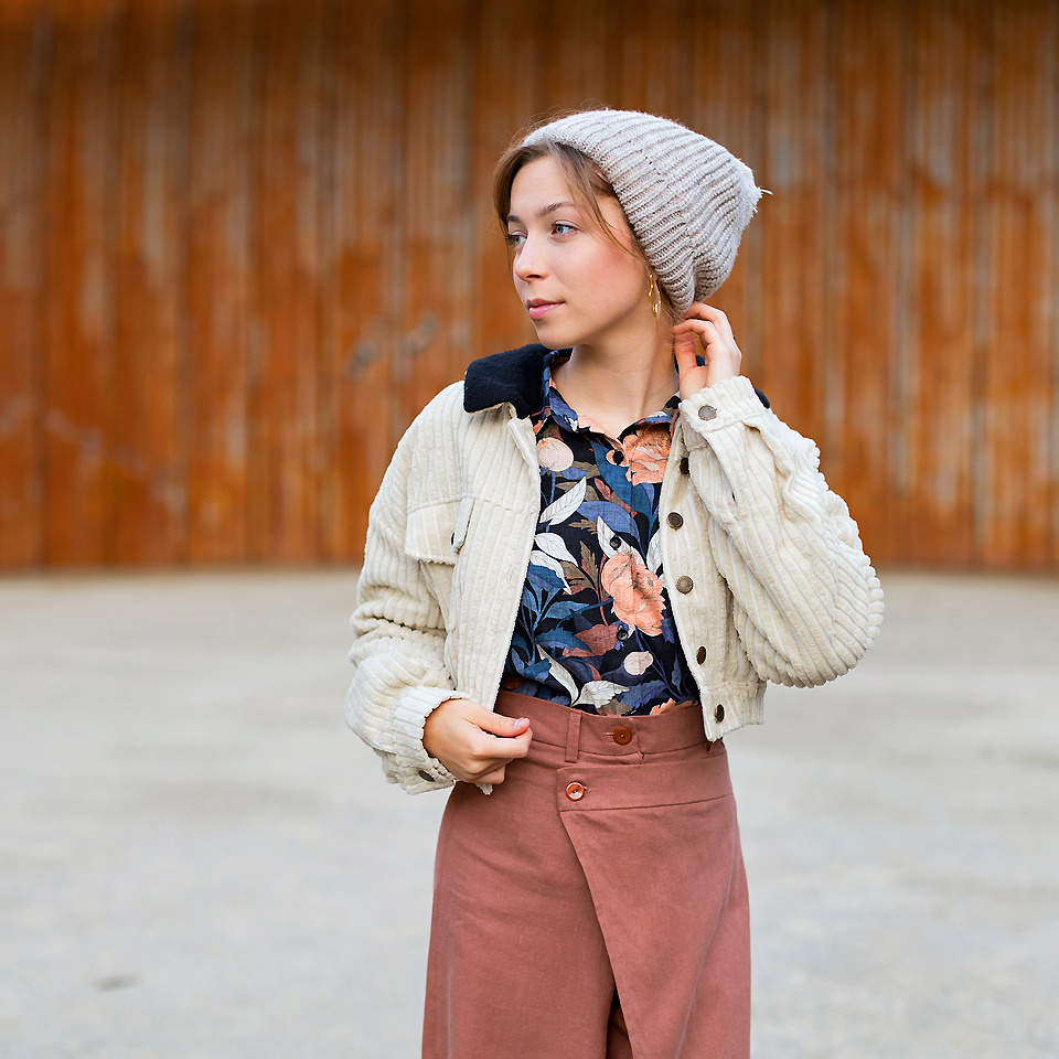 Linnen/Viscose Blend - Pasture Rose - Zwart-8