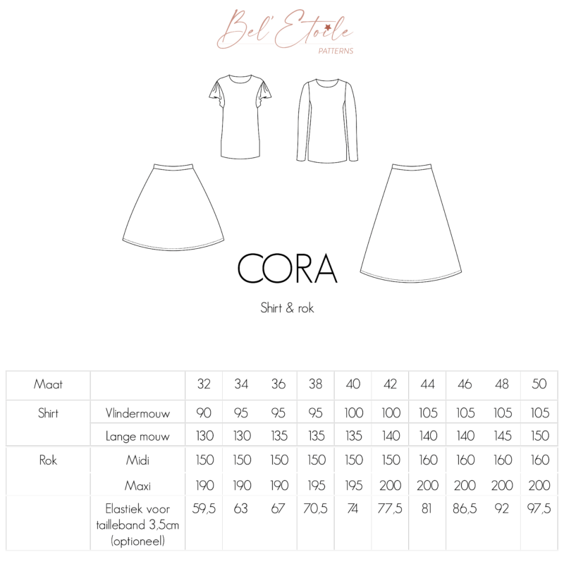 Cora dames - Shirt & rok-1