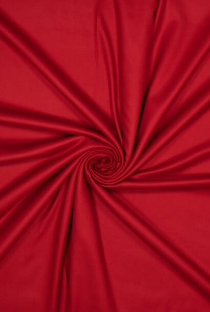 Bamboe Twill - Intens Rood