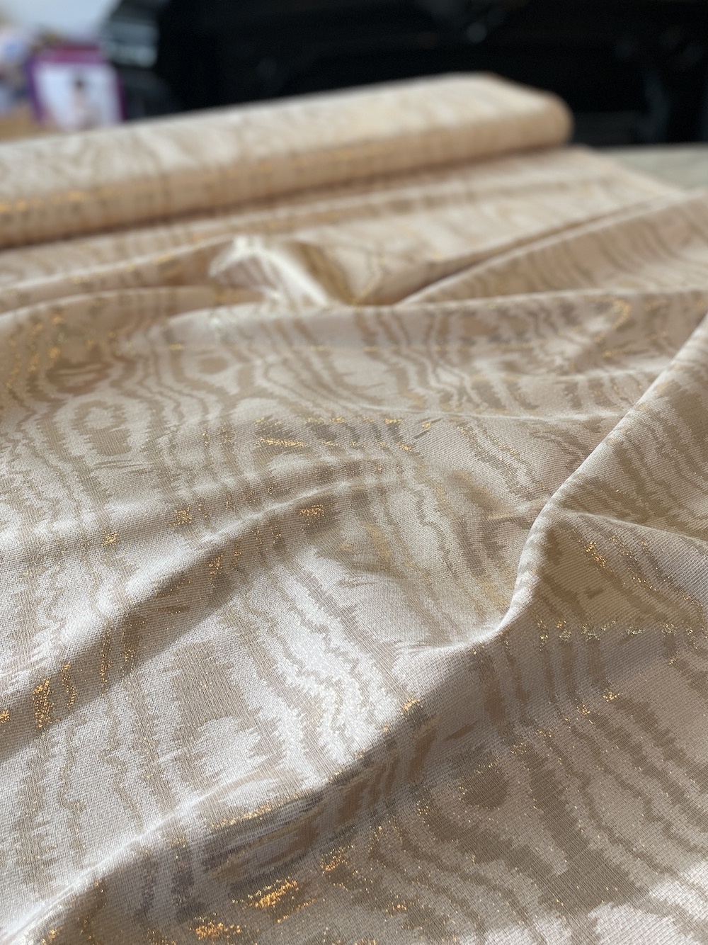 Fijne Jacquard Katoen Mix - Shiny Zebra-1