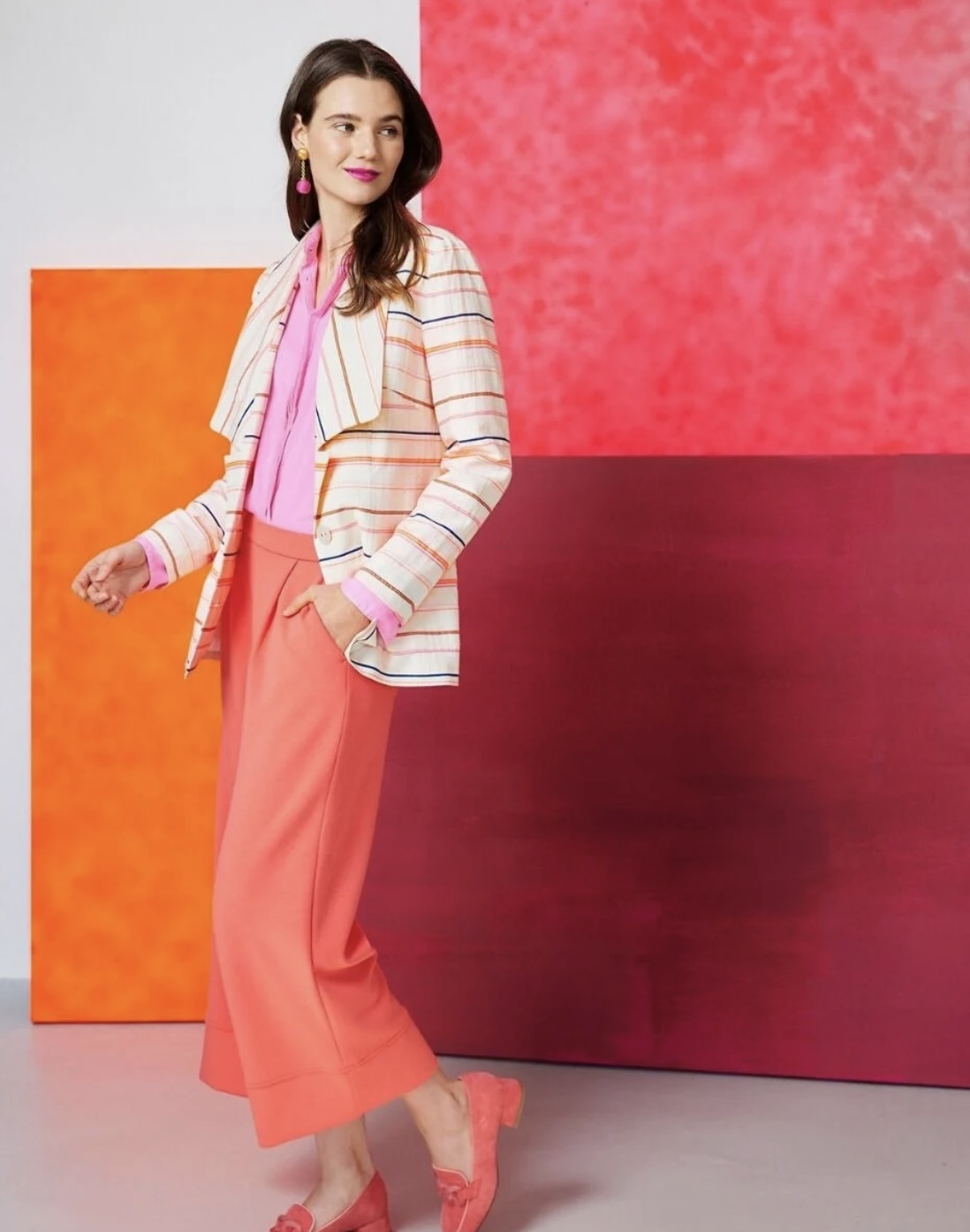 Katoenen Jacquard - Fluor Stripes-2