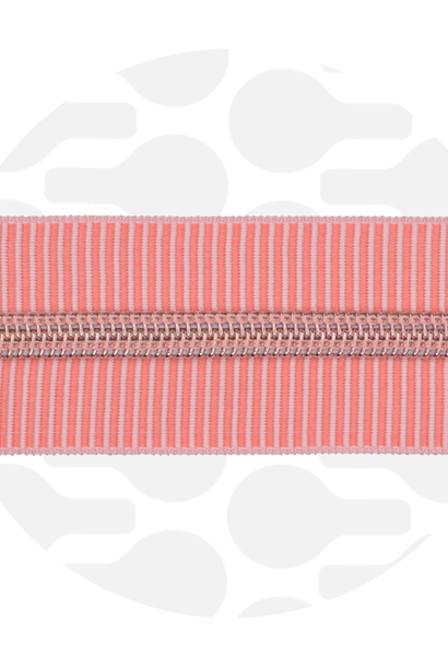 Rits (1 meter) - Stripes - Candy/Roségoud