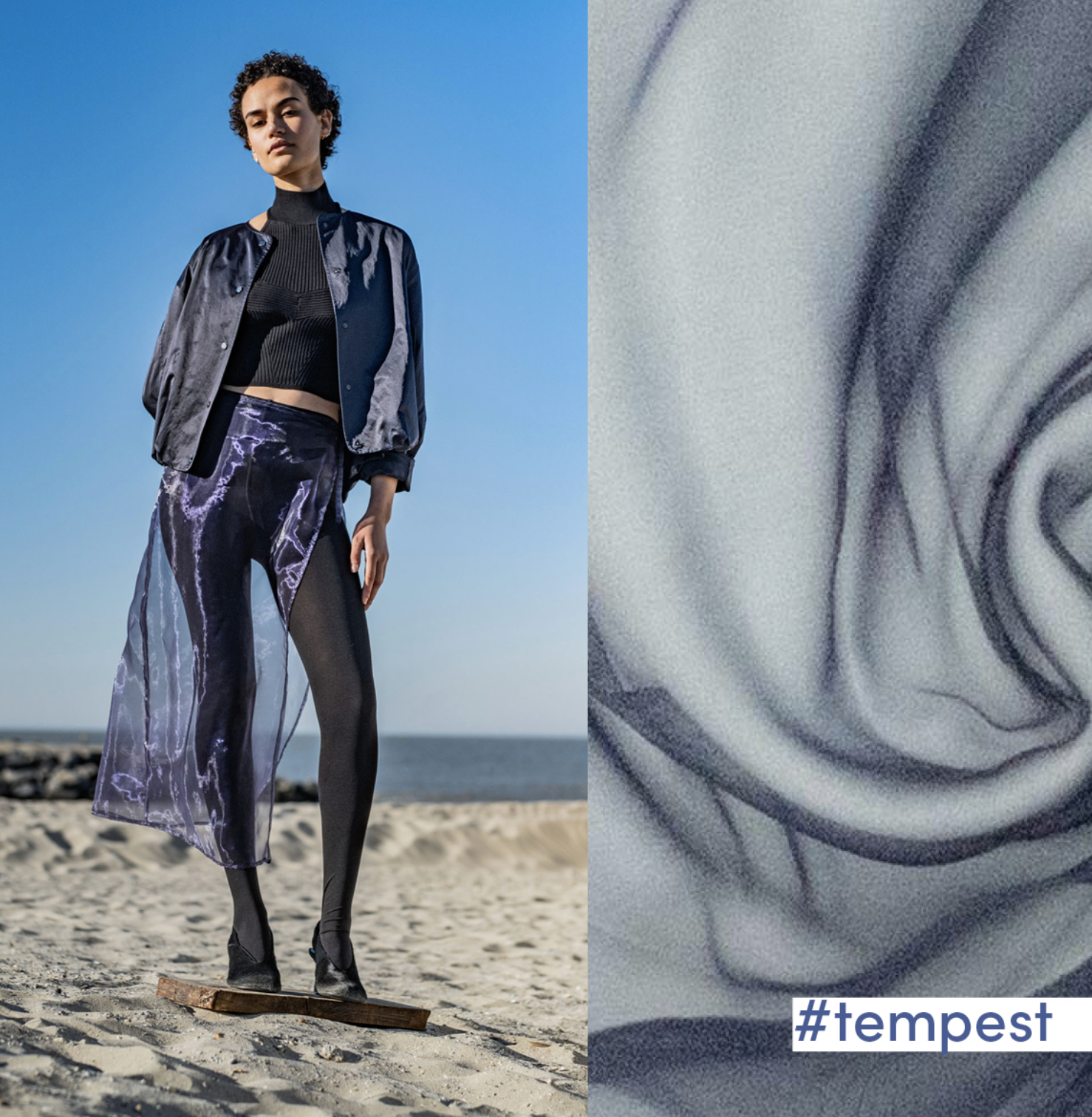 Organza - Donkerblauw (Tempest)-1