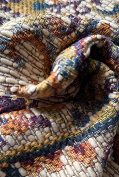 Boucle - Ecru/Aubergine/Petrol
