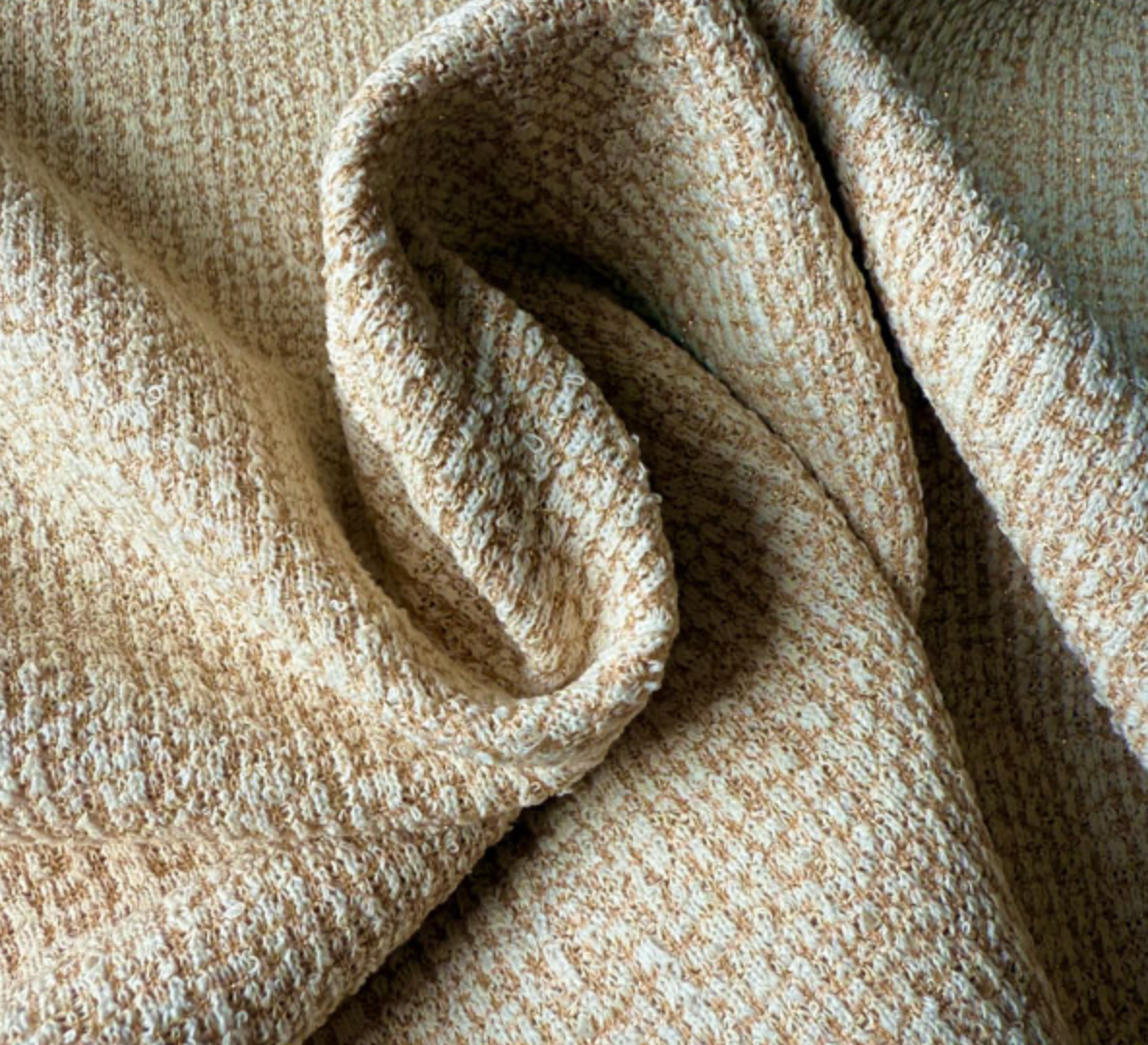 Jacquard Tricot - Ecru/Goud-1