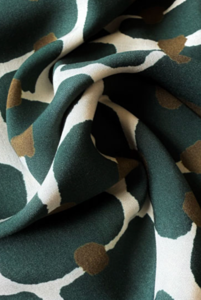 Viscose - Donkergroen Abstract