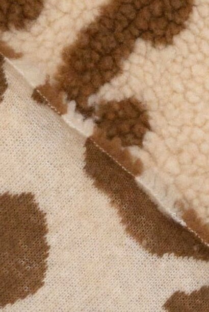 Jacquard Teddy Knit - Leopard Brown