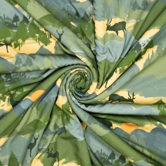 Viscose Popeline - Forest & Mountain-1