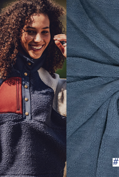 Teddy Knit Sheepskin - (Elan) Denim Blue