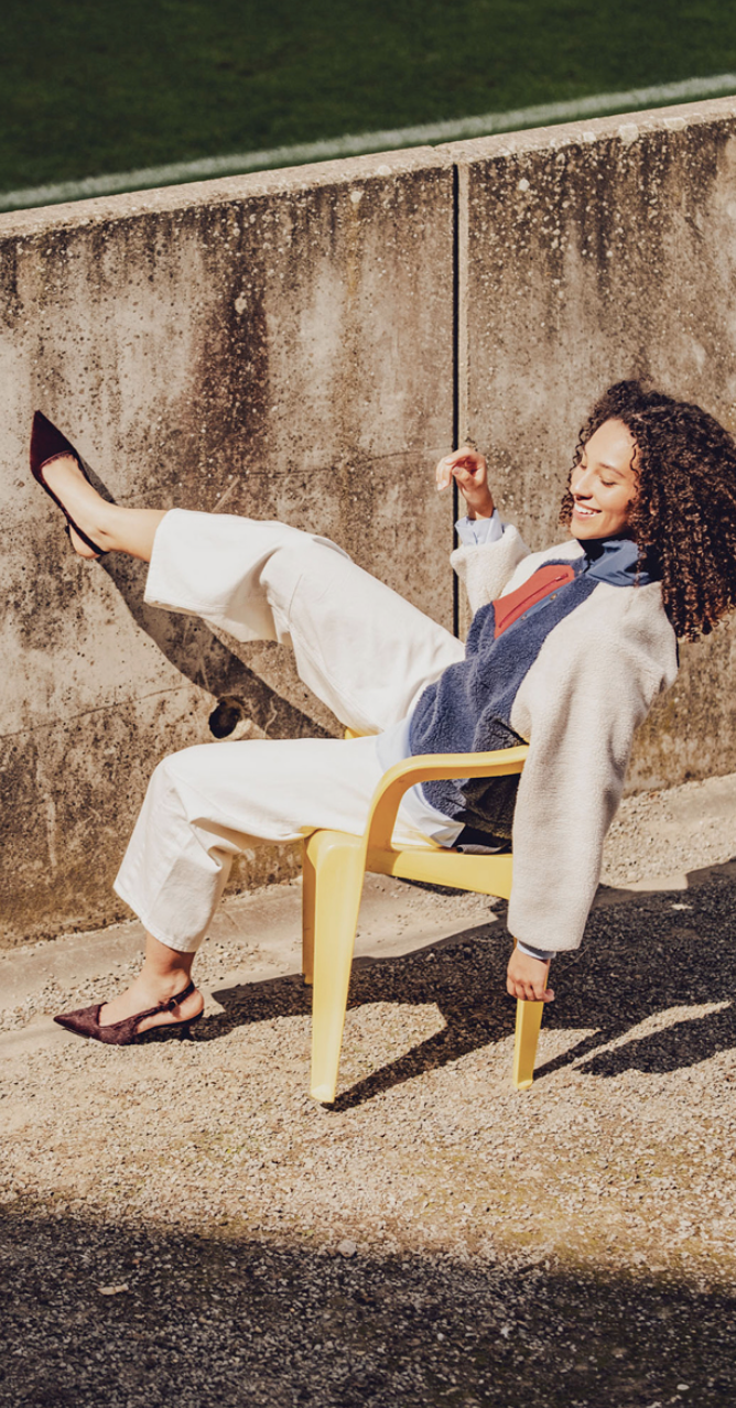 Teddy Knit Sheepskin - (Elan) Denim Blue-2