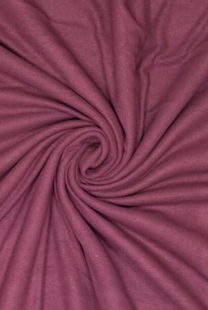 Double Brushed Ribtricot - Mauve Wine