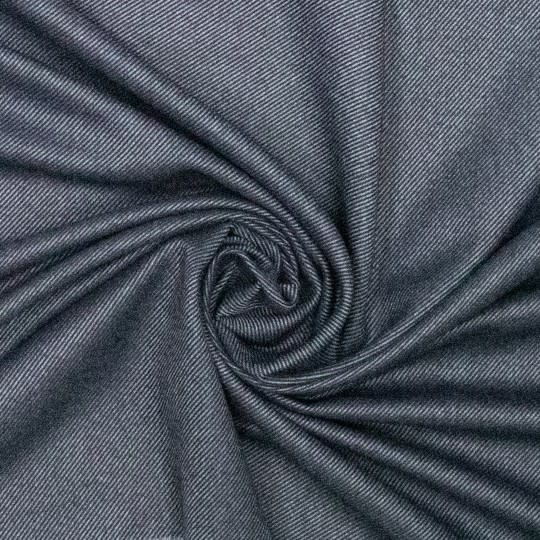 Bamboe Twill Denim Look - Blauw-1