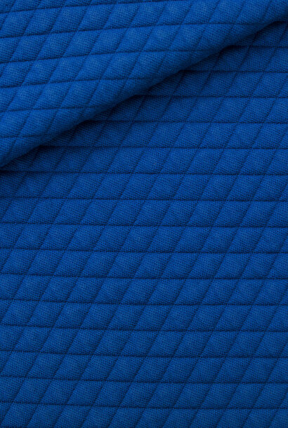 Quilted Piqué Knit - Surf The Web Blue
