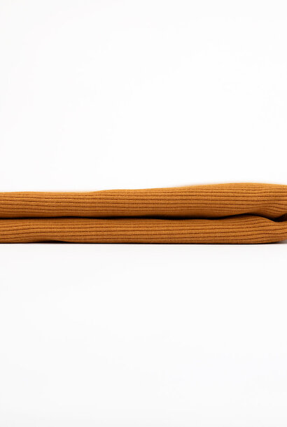 Rib boordstof (heavy) - Buckthorn Brown