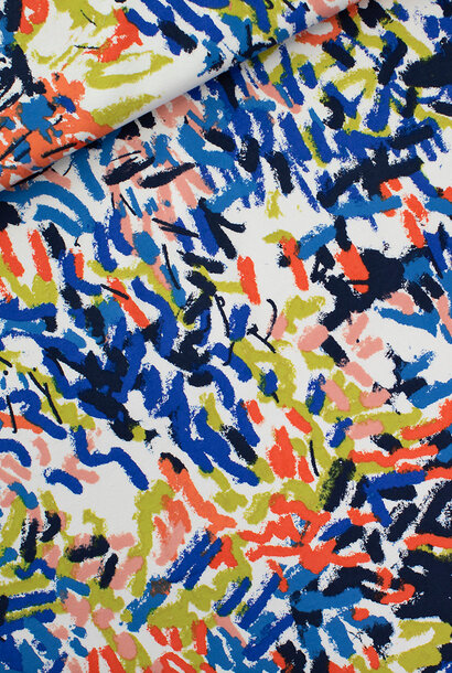 French Terry - Paint Fun - Tofu Beige