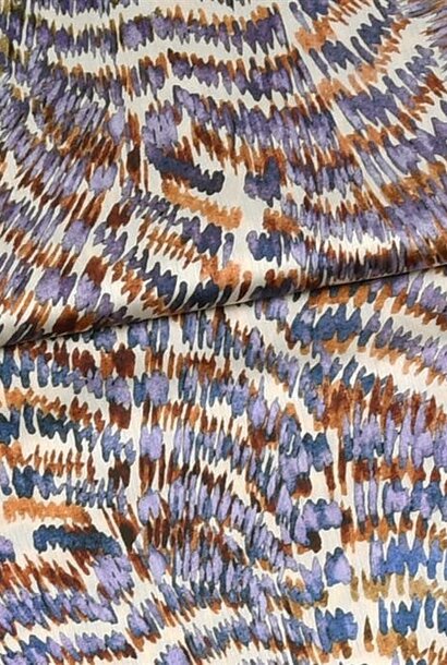 Satijn - Blue/Lila/Cognac