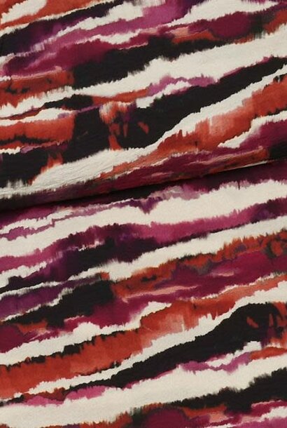 Viscose mix met structuur - Dahlia Tears