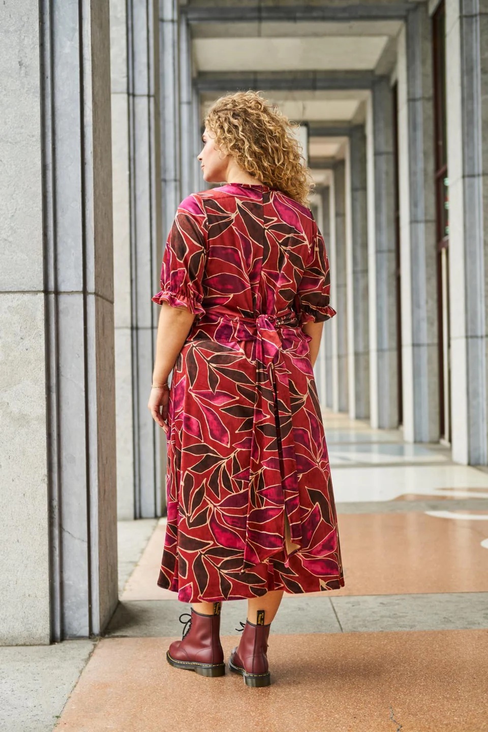 Velvet tricot - Red Flowers-3