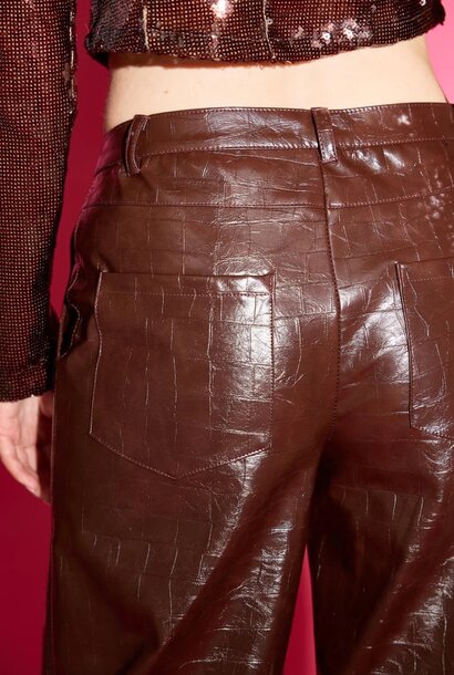 Imitatieleder - Crocodile Cognac