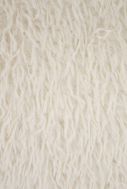 Vegan Fur - Feather Hair Off White