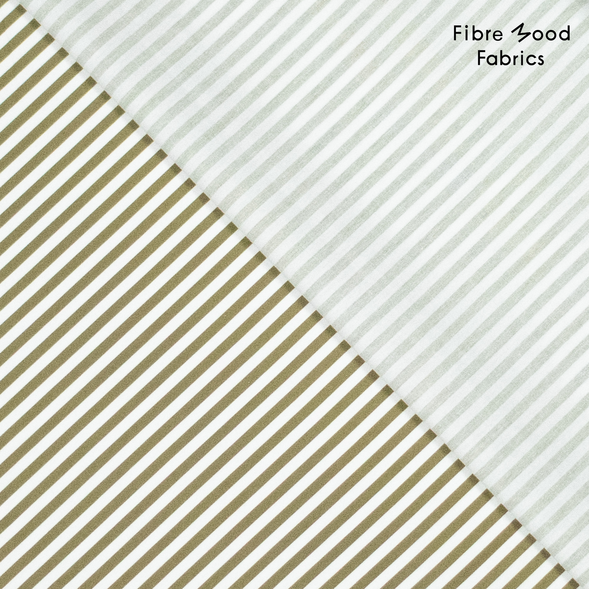 Katoen Popeline (Milena) - Green Stripes (FM435015)-2