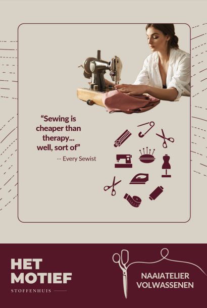 Naaiatelier volwassenen - do 26/2 & 5/3 (2x avond) LAATSTE PLEK