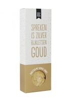 100% Leuk Spreken is zilver bijkletsen goud - cookies