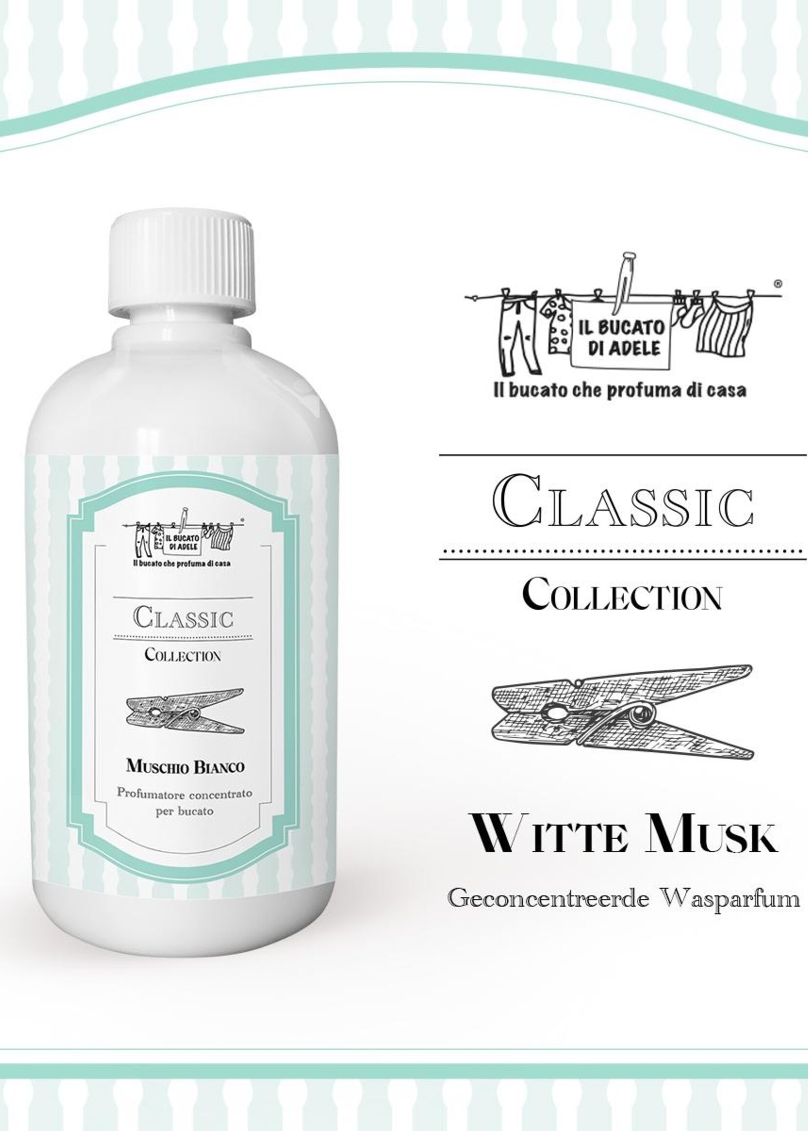 Parfumwas Muschio Bianco 500ml / Witte Musk Wasparfum