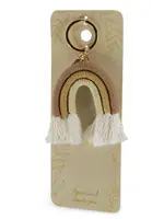 miko Sleutelhanger Regenboog Beige/Wit