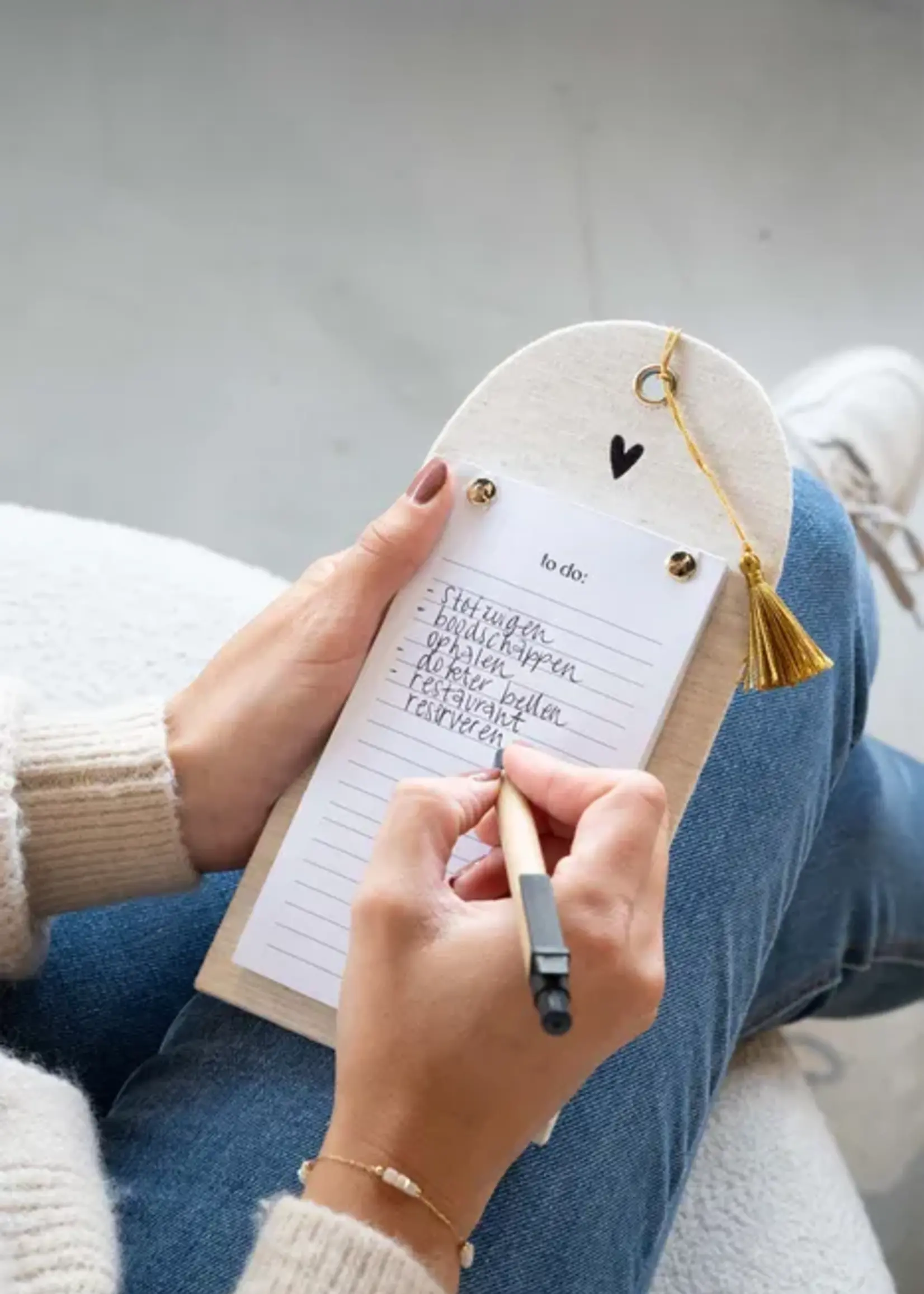 Zusss To-Do Lijstje Op Linnen bord