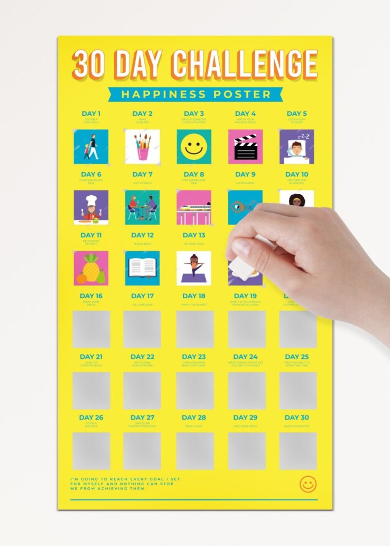 Bodini Gift Republic 30 Day Challenge Poster Happiness