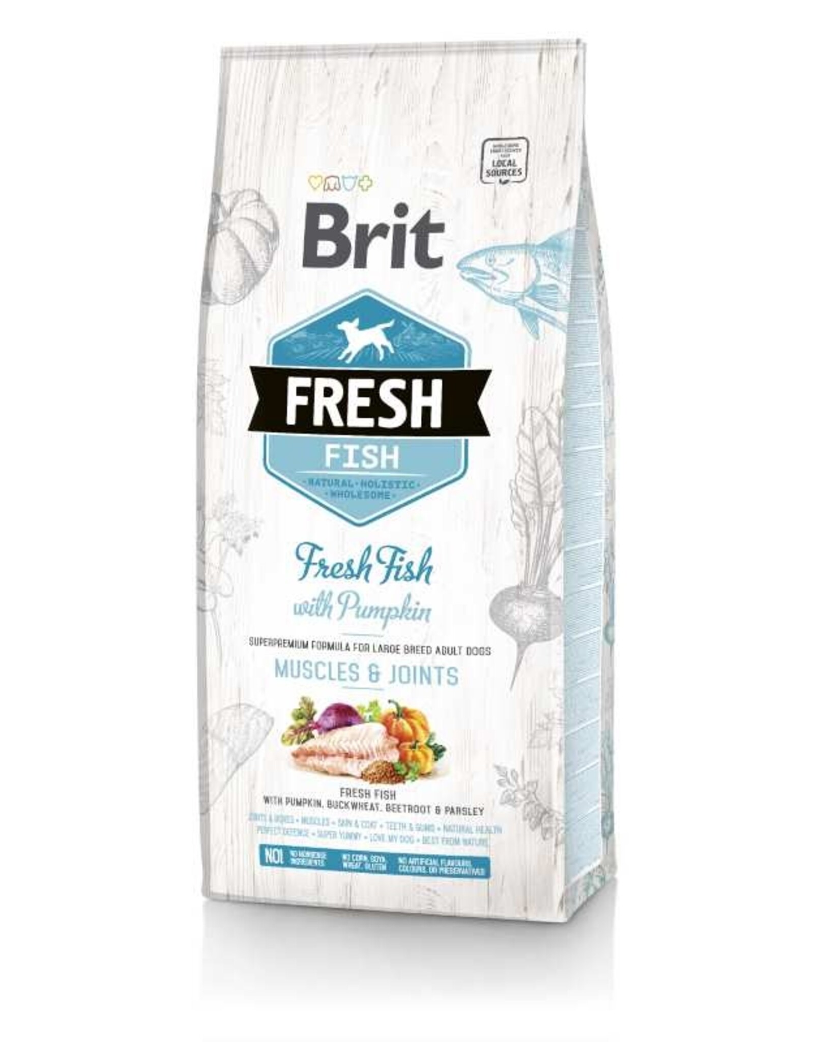 Brit Brit Fresh – Fish with Pumpkin – Adult LB / Muscles & Joints 12kg