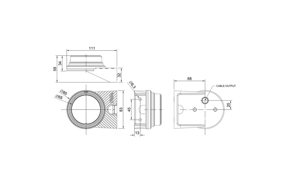 Halterung mit dem 1300 Series Marker dient,