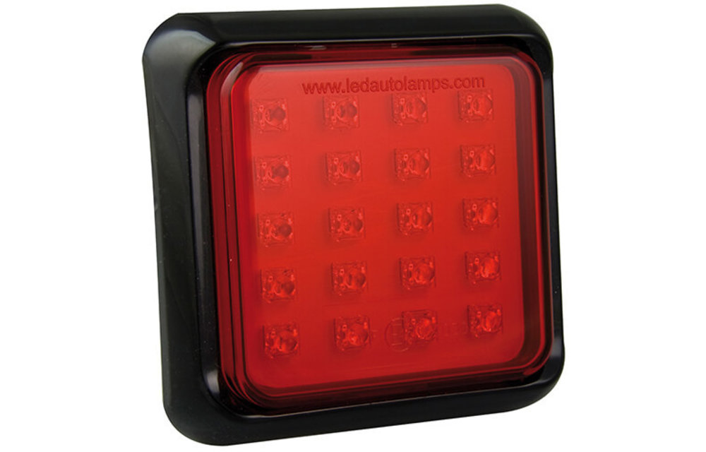 LED-Nebelscheinwerferscheinwerfer mit schwarzem Rand | 12-24V | 40cm. Kabel