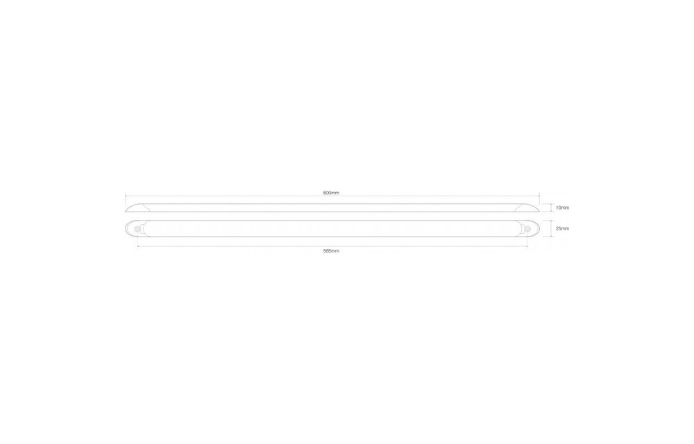 LED Innenraumleuchtebeleuchtung | Plus umschalten. | 60cm. | weiß | 24v. | kaltes Weiß